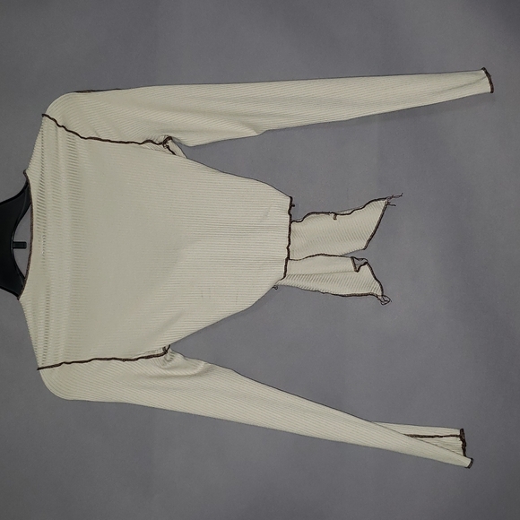 Nude Crop Windsor Fall Top - Picture 2 of 4